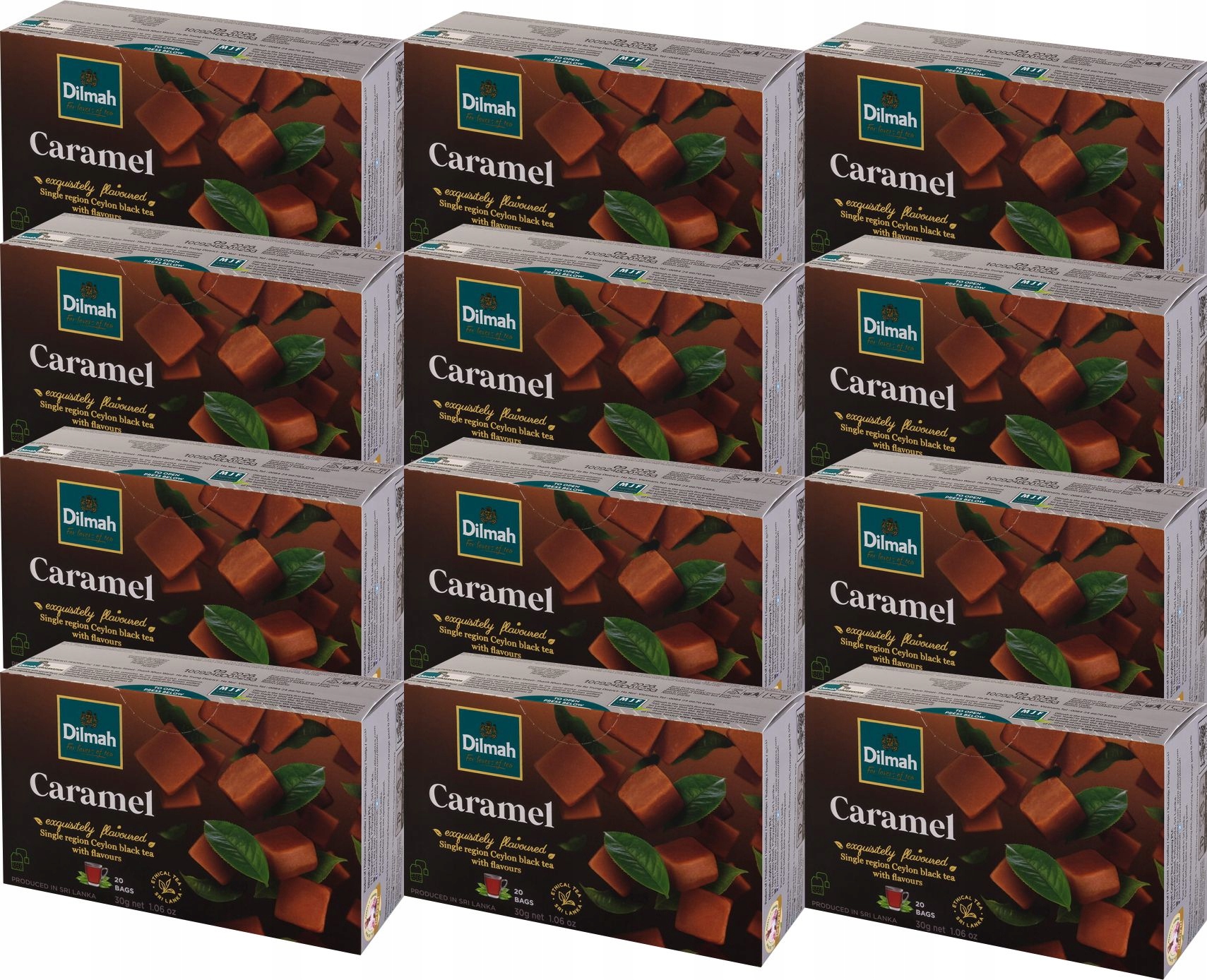 (x12) Dilmah Czarna Herbata z Aromatem Karmelu 20tb
