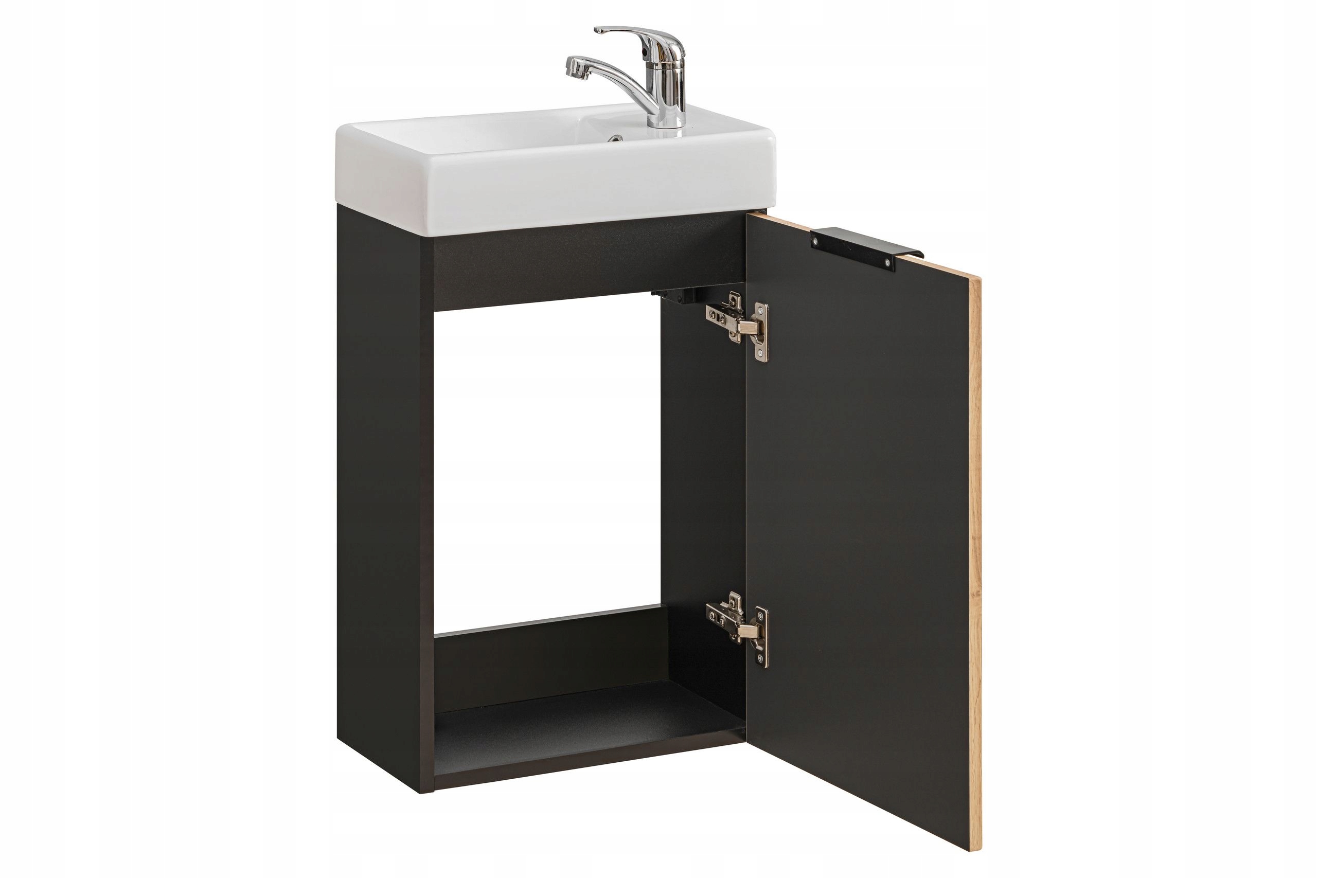 SZAFKA ŁAZIENKOWA WISZĄCA Z UMYWALKĄ 40 CM DĄB WOTAN Marka Comad