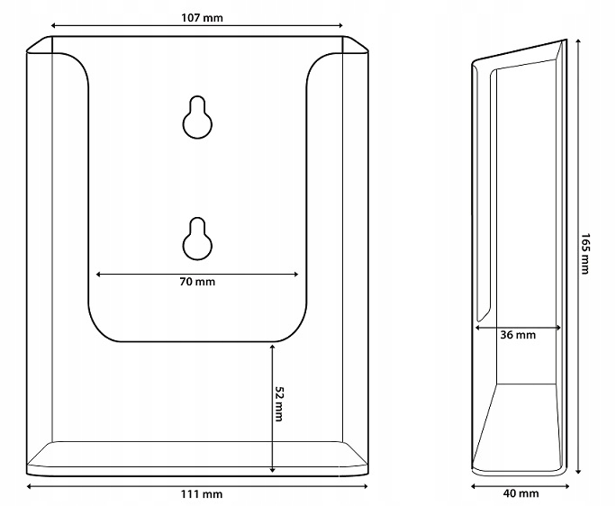 Wieszana kieszeń podajnik na ulotki DL Marka inny