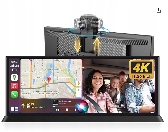 4K Carplay displej Bezdrôtový displej Carplay je vybavený