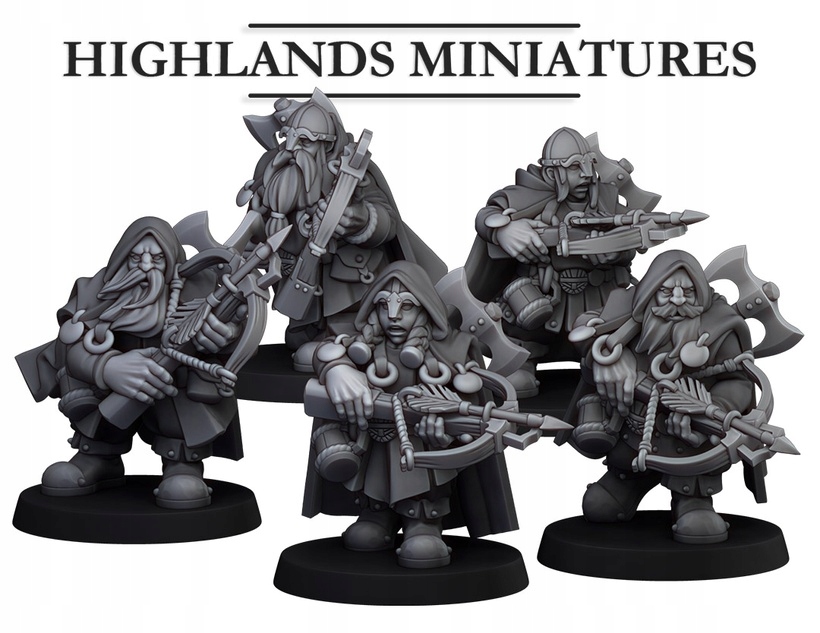 Dwarf Rangers with crossbows x5 - Minifaktura