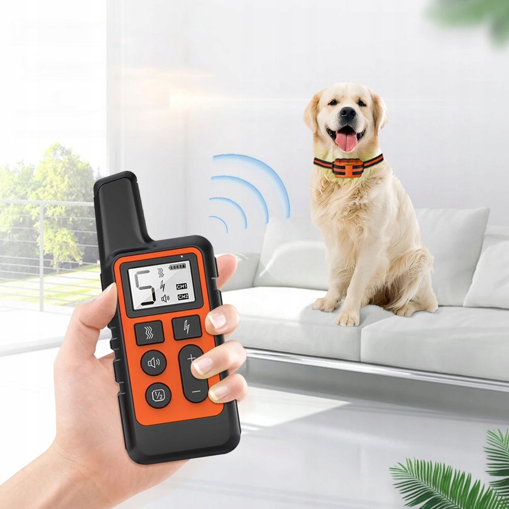 Výcvikový Obojek Pro Psa S Dálkovým Ovládáním 500 M Voděodolný Proti Štěkání IPX7