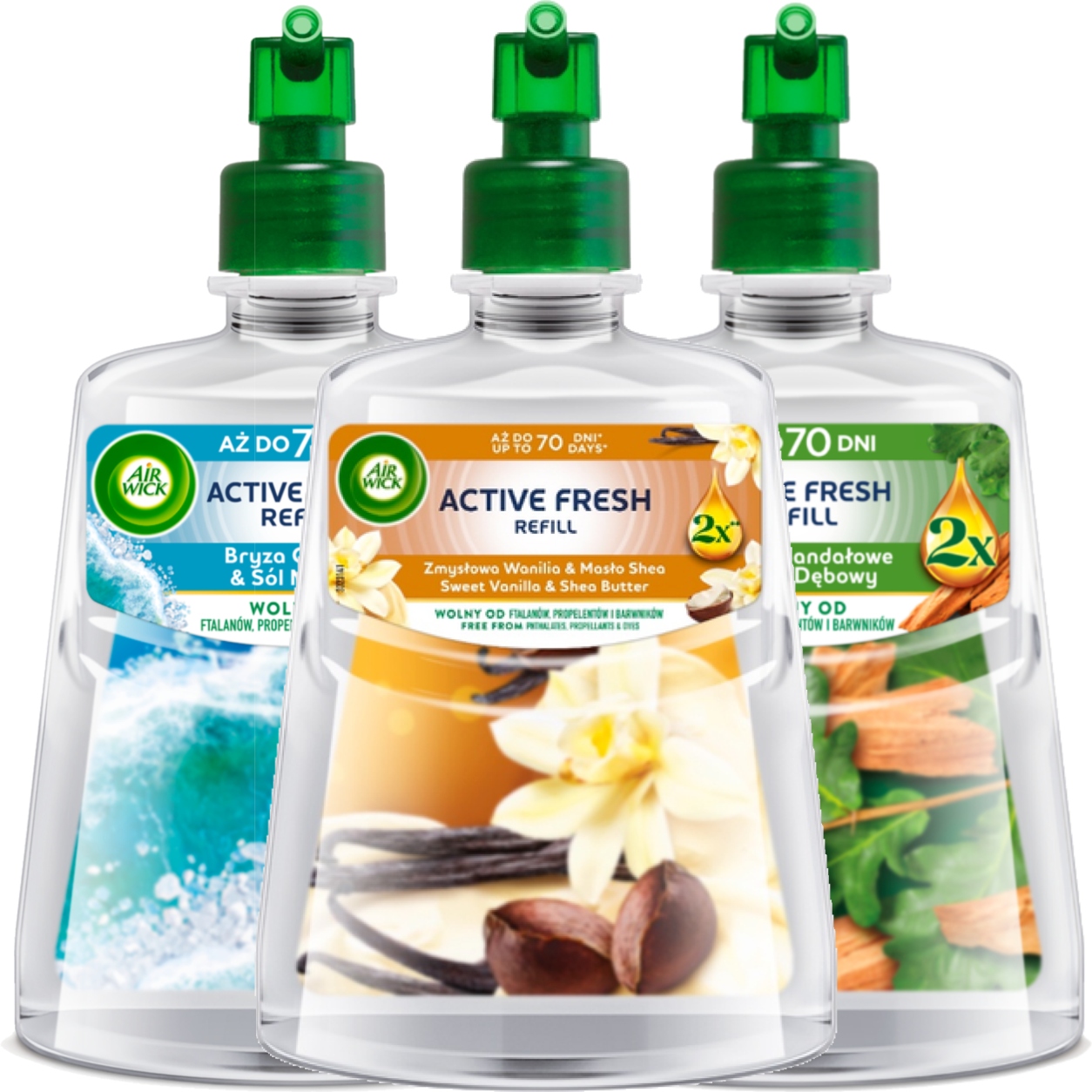 Air Wick Active Fresh osvěžovač náplň MIX 228 ml x3