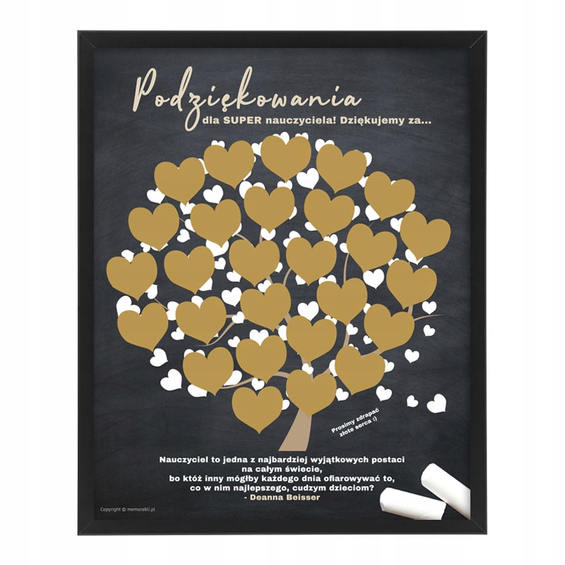 PLAKAT ZDRAPKA dla Nauczyciela 40x50 RAMKA Rodzaj inny