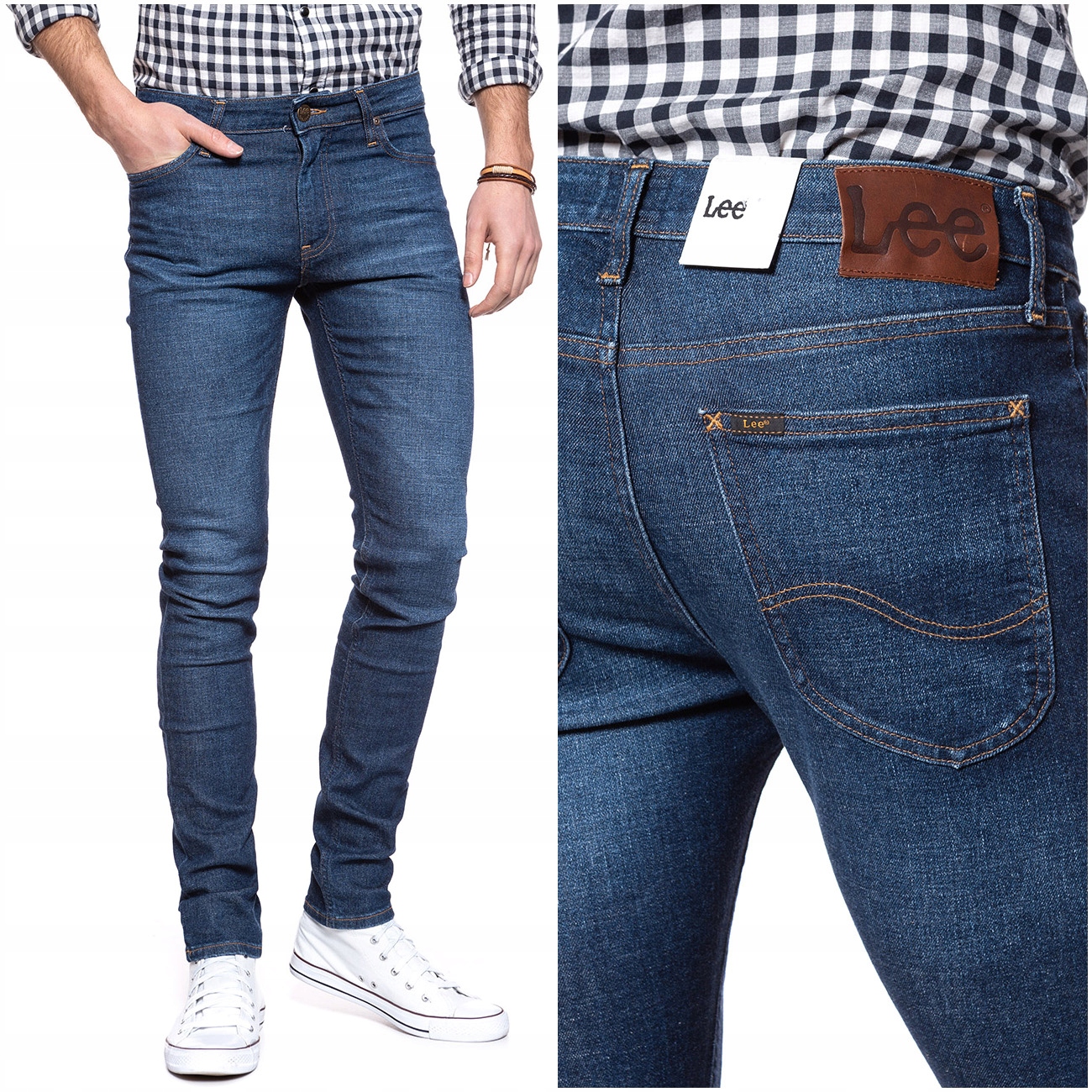 

Lee Malone Męskie Spodnie Jeansowe Rurki W33 L32