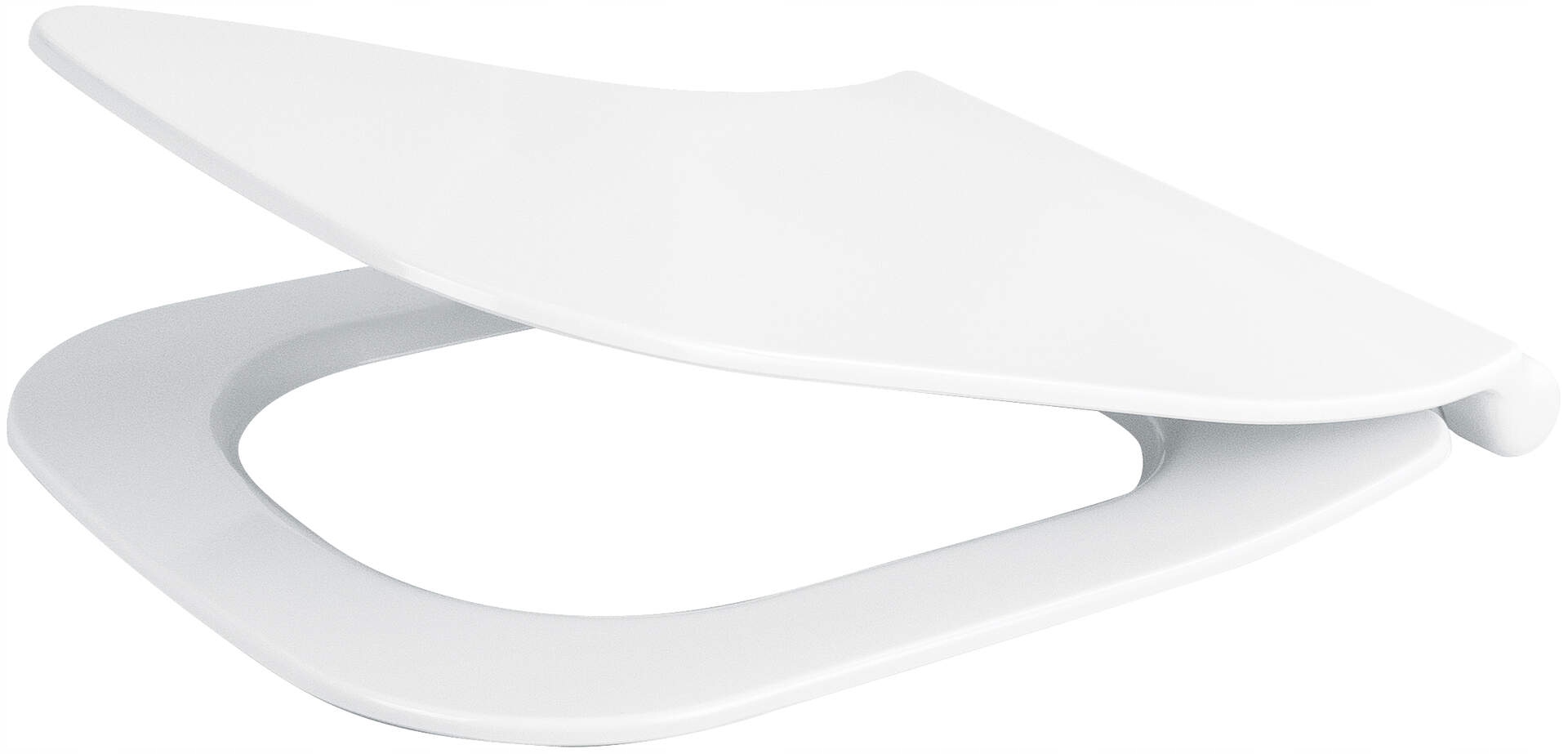 Ultra Slim Sedací deska s pomalým sklápěním Duroplast Bílá 420 x 350 mm