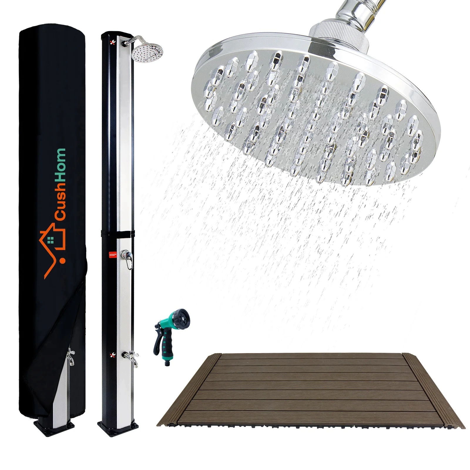 Prysznic solarny ogrodowy Cclife 35/40 l z myjką do stóp