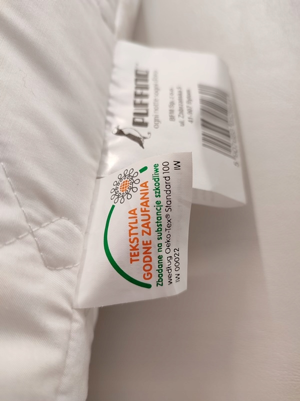 Poduszka 80x70 Puffino-BAMBOO hipoalergiczna Kolor biały