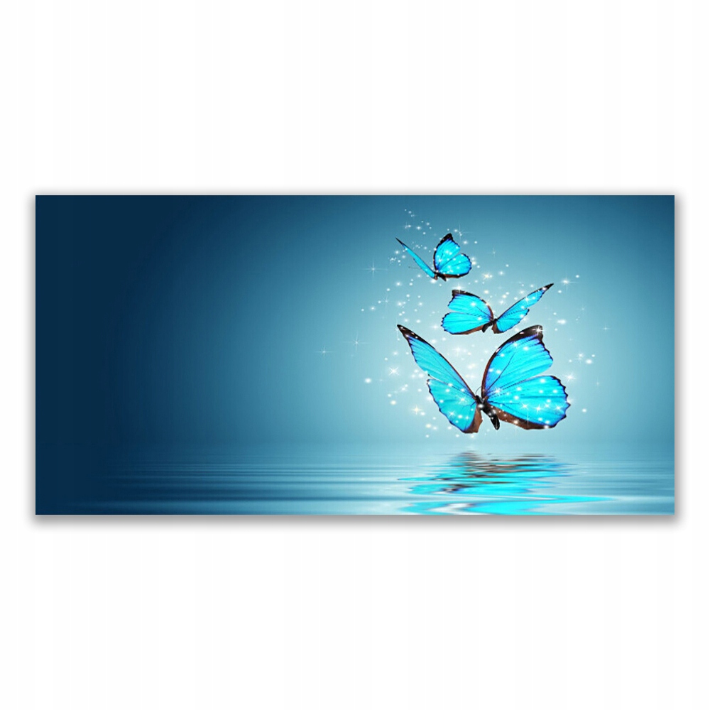 

Obraz ścienny 120x60 Niebieski Motyle Woda Sztuka