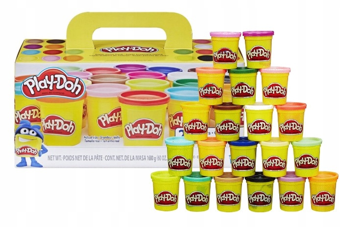 Ciastolina Plastelina Play Doh Zestaw Masa Plastyczna 20 Tub 1680g