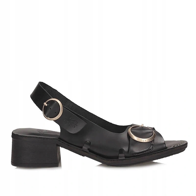 Dámské sandály Fly London EDOV237FLY Bridle Black černé s podpatkem
