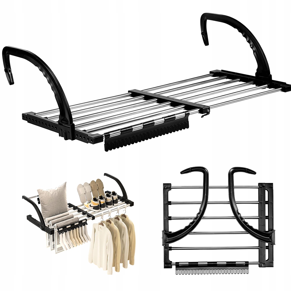 Levně lehká sušák na prádlo na balkon pro radiátor, skládací nástěnná