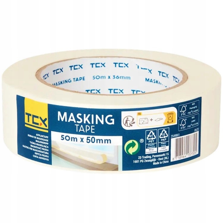 

50m Taśma Malarska Do Zabezpieczania Okien Futryn