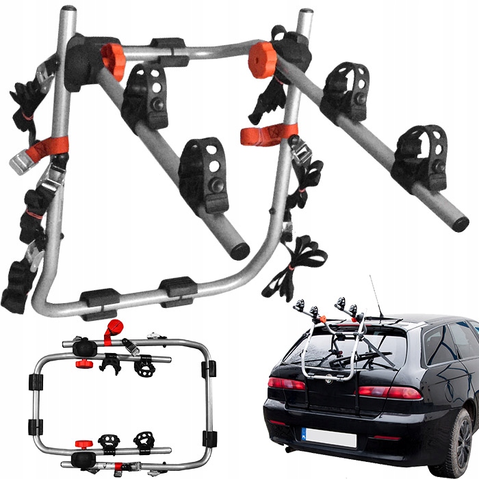 Bagażnik uchwyt rowerowy na klapę Aguri Tour 2 na dwa rowery 30 kg