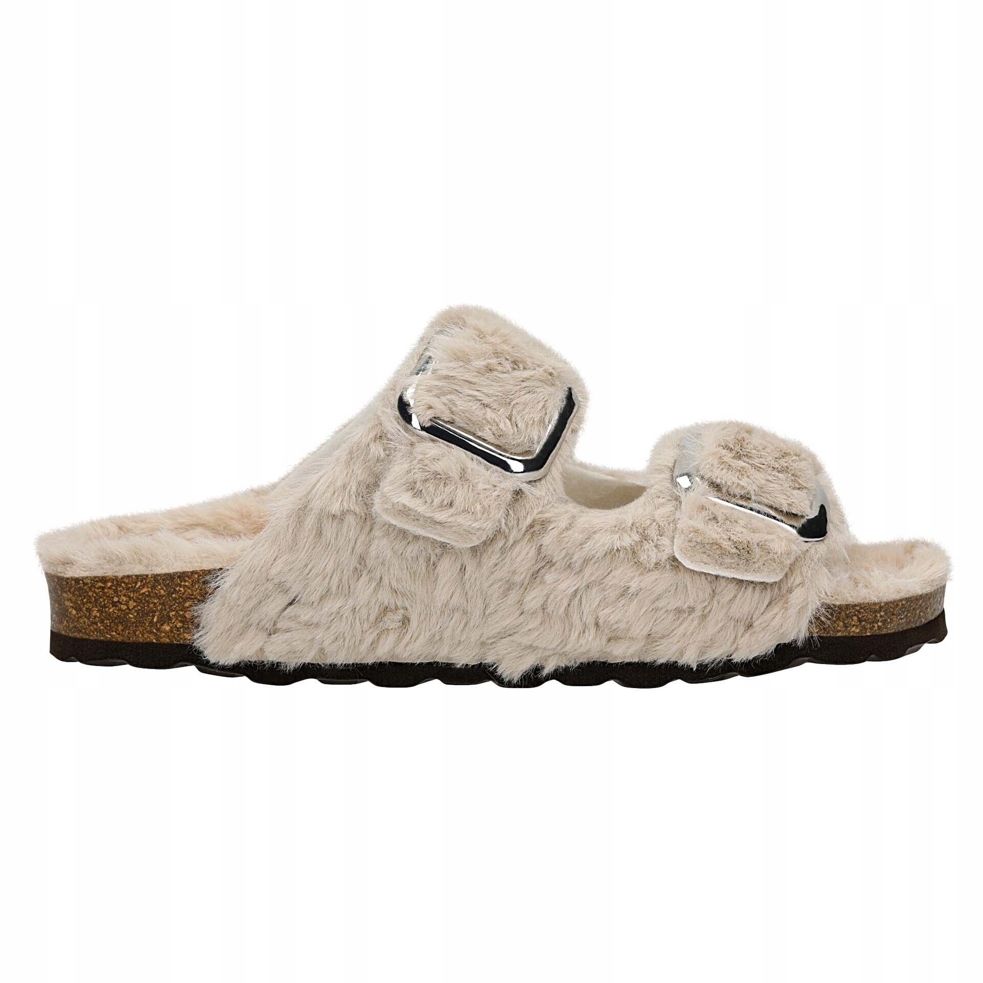 Kožešinové pantofle Relaks na korkové podrážce vel. 40