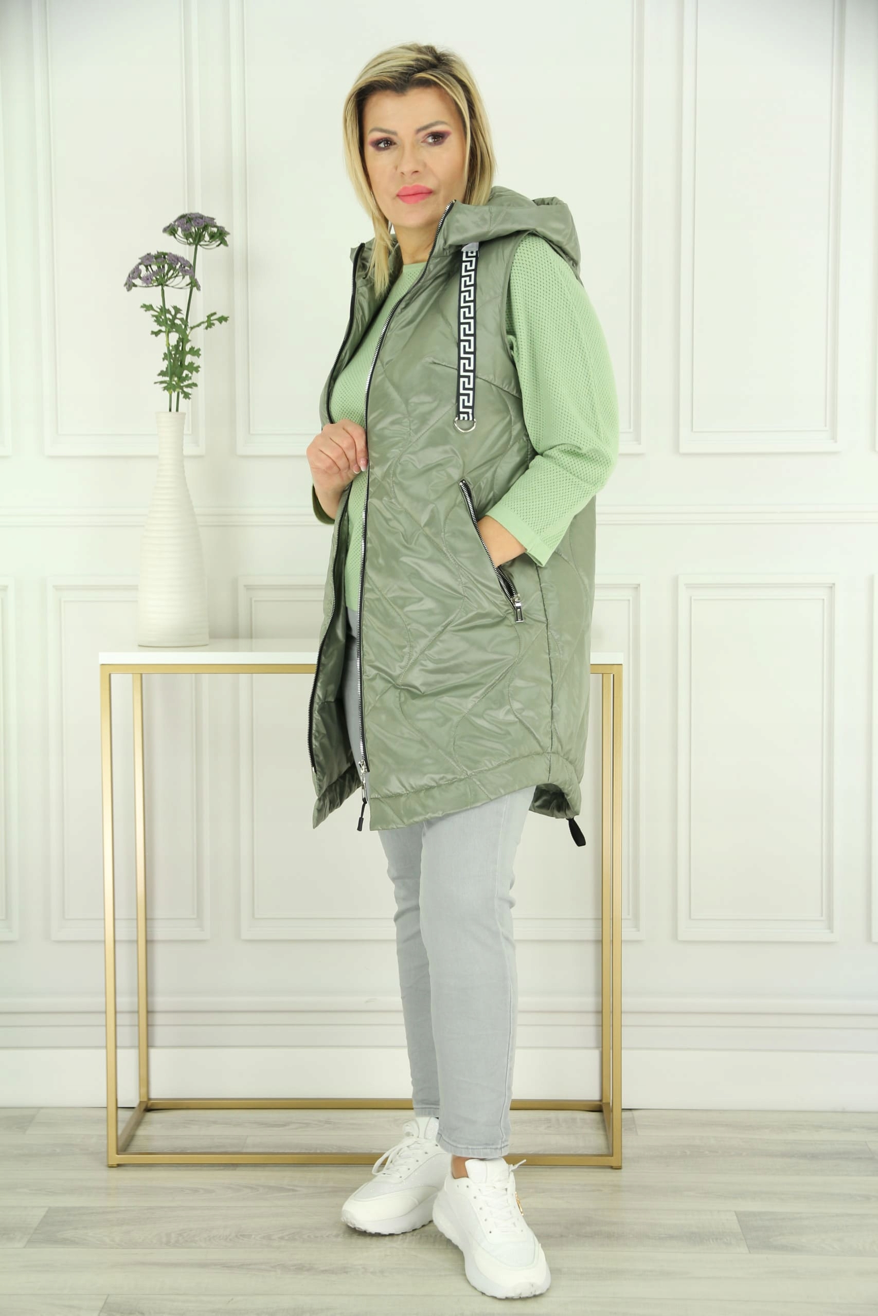  Польська жіноча куртка без рукавів жилет 38-52 преміум розмір 40 