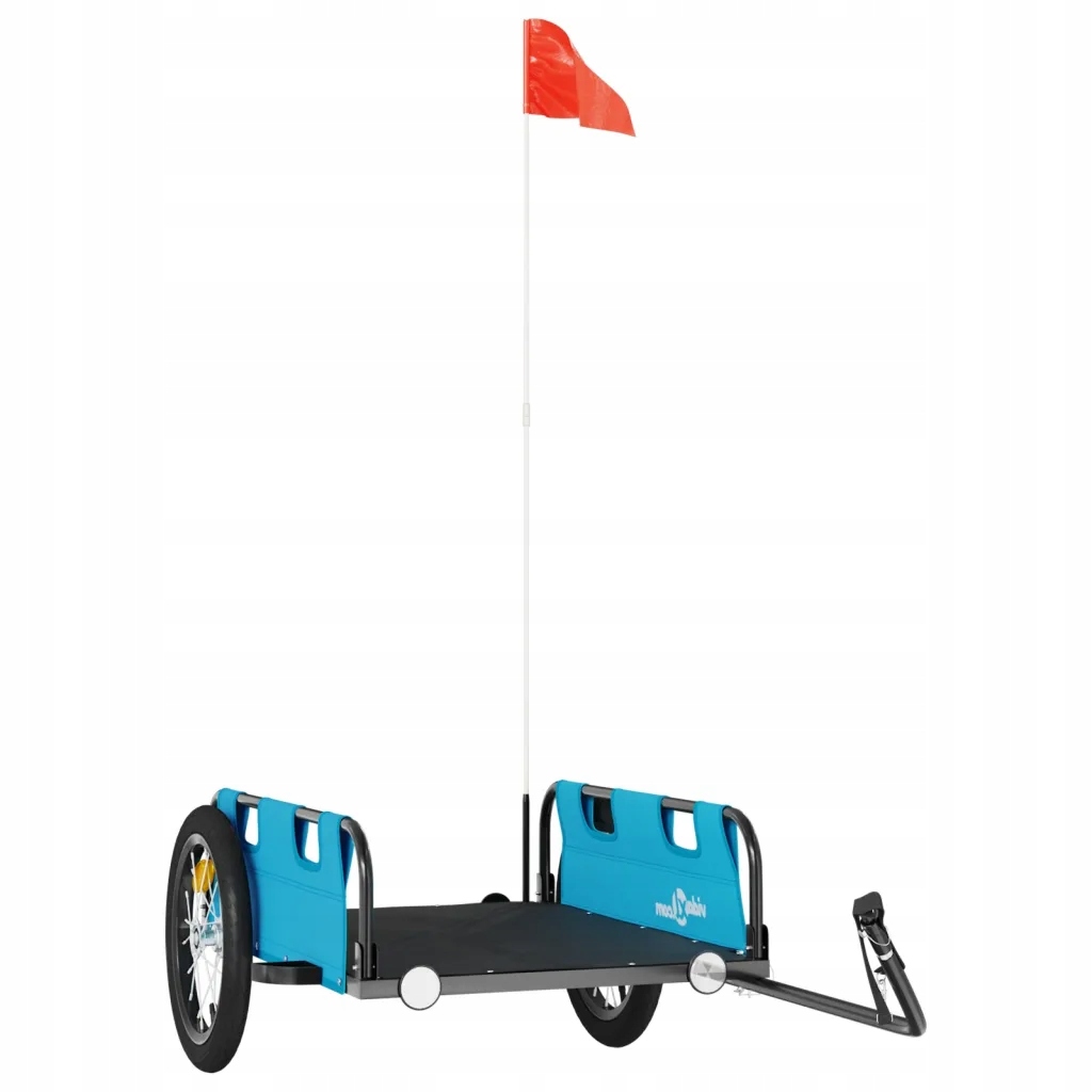 Nákladní přívěs na kolo modrý 126 x 63 x 36 cm