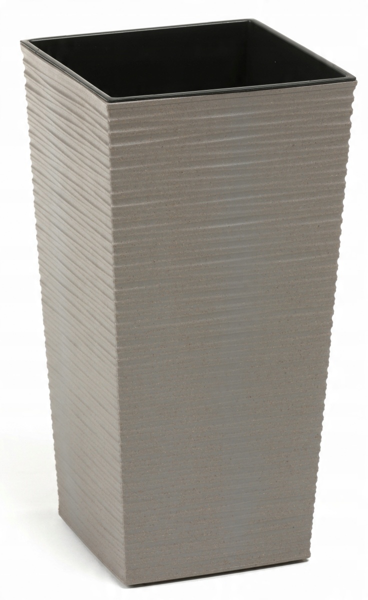 

Doniczka Finezja Eco Wood Dłuto 300 Szara wkład