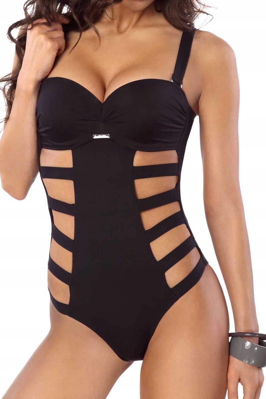 Jednodílné push-up plavky Lavel Aleksja Negro [Velikost 38 D]