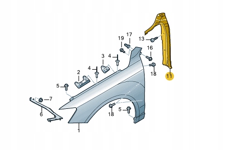 OSLONA BLOTNIKA PRZOD AUDI Q5 8R0821111C L P ASO Part number 8R0821111C