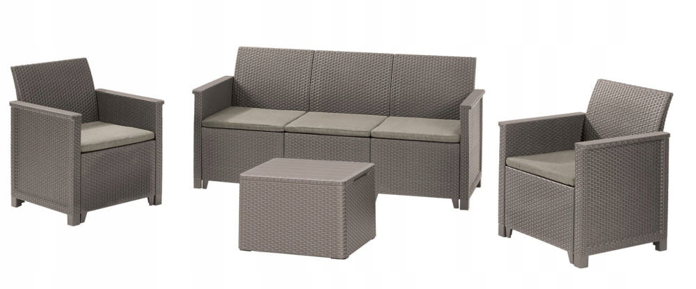 Zestaw mebli ogrodowych Keter Elodie 5 254086 Cappuccino