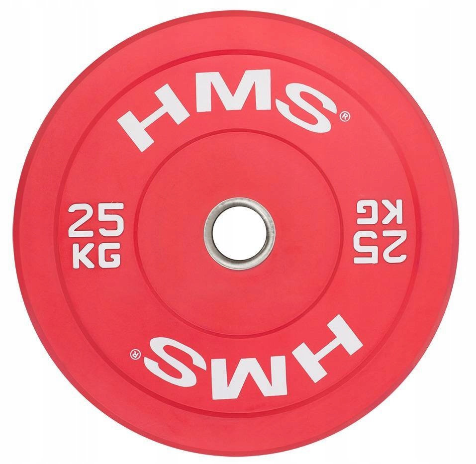 Hms Olympijský talíř na Osa činku Gumovaný Bumper pro trénink 25 kg