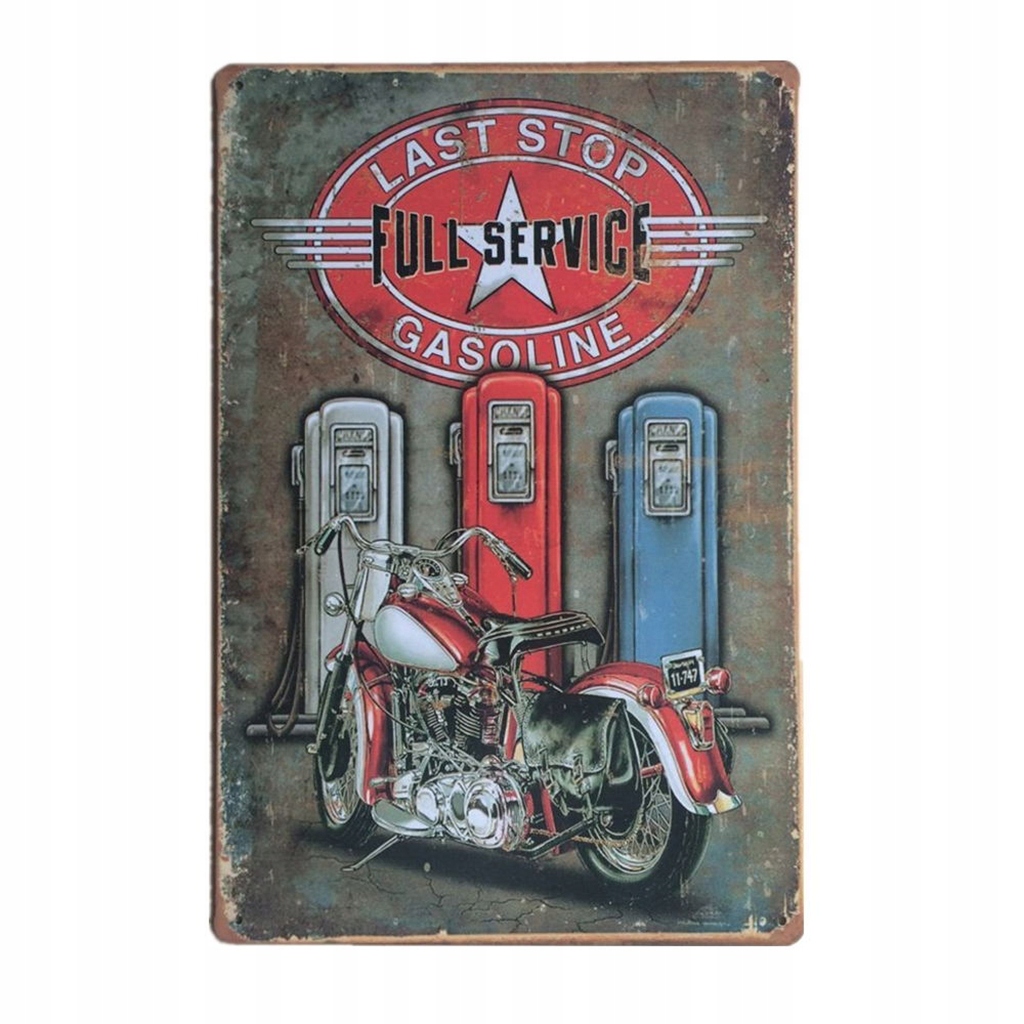

Motocykl 30 metalowy znak z blachy Vintage