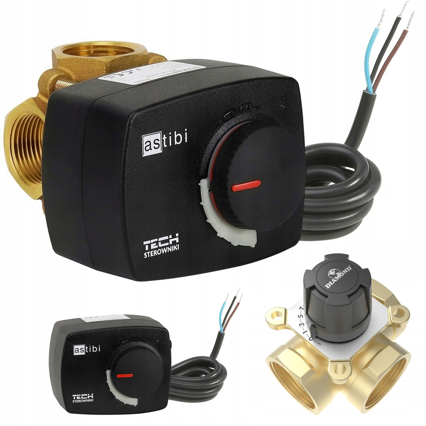 3-CESTNÝ Zmiešavací Ventil Ibo 1 Palec DN25 Pohon 3 Body Stz Tech Astibi