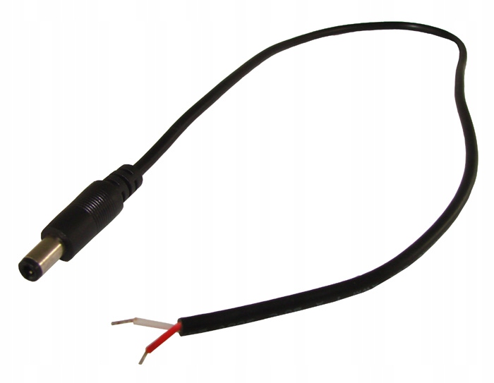 

Kabel przewód wtyk DC 2,1/5,5 na kablu 30cm