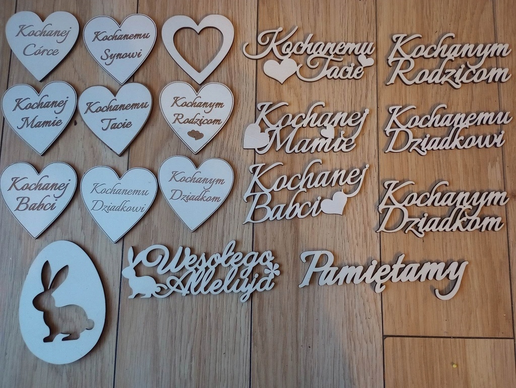 DEDYKACJA napis KOCHANEJ MAMIE, TACIE, BABCI itp.