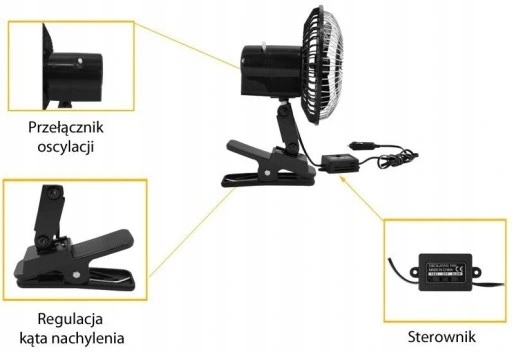 LTC - WENTYLATOR SAMOCHODOWY 24V Z REGULACJĄ 6'' EAN (GTIN) 5902270750669