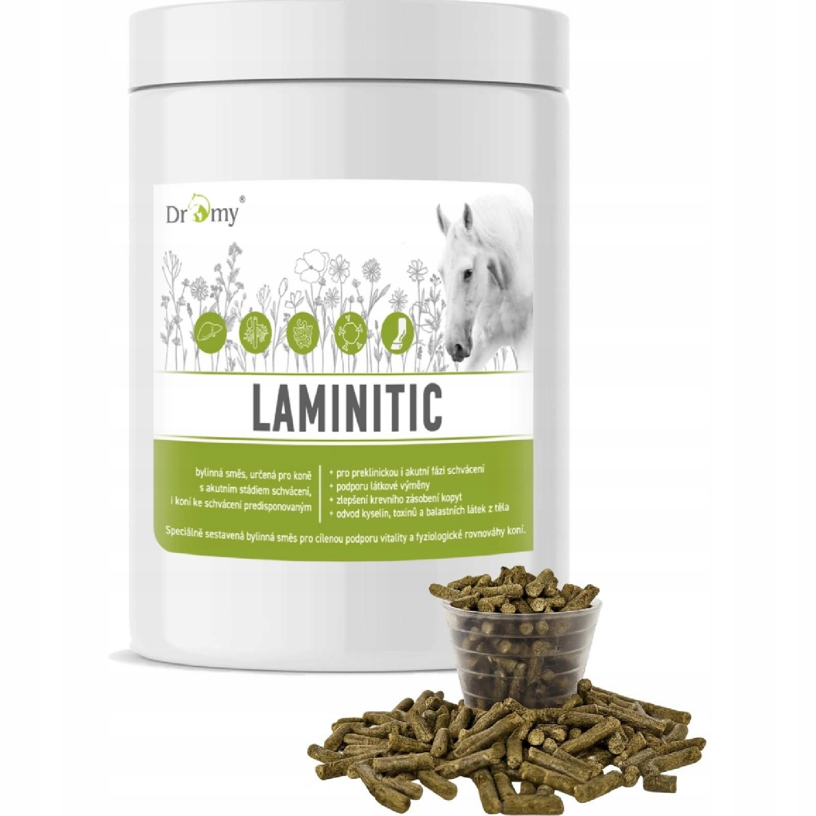 Dromy Laminitic dla koni na ochwat 1500g Nowość! Probiotyki