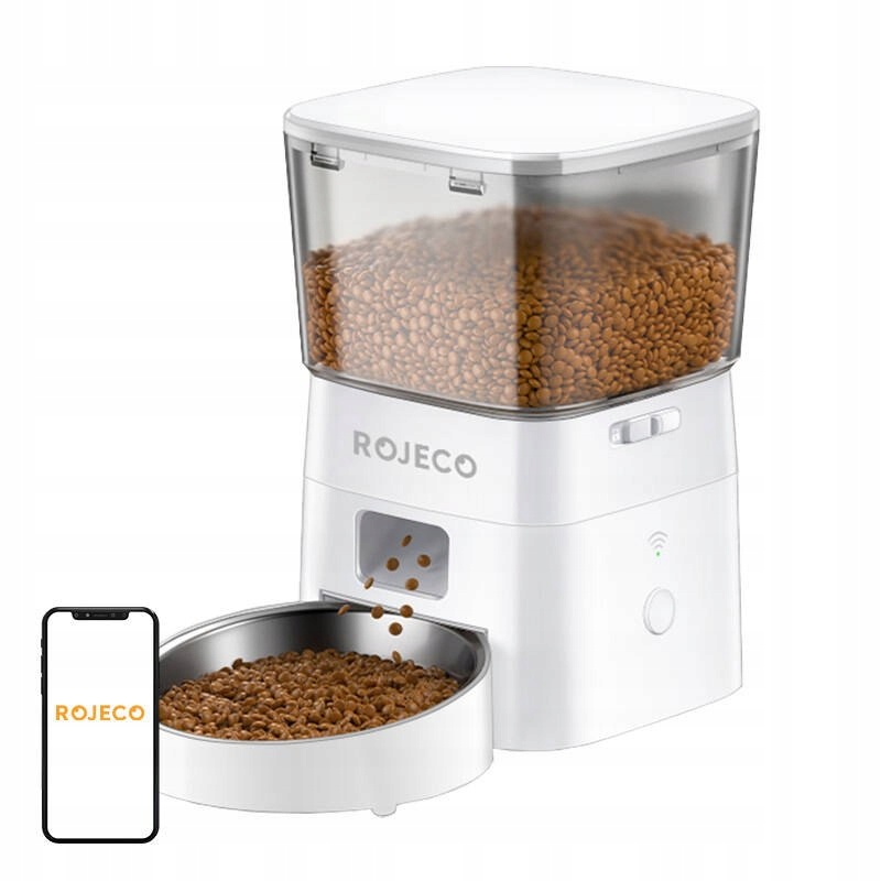 Levně Chytrý dávkovač krmiva Rojeco 2L Pet Feeder WiFi Version