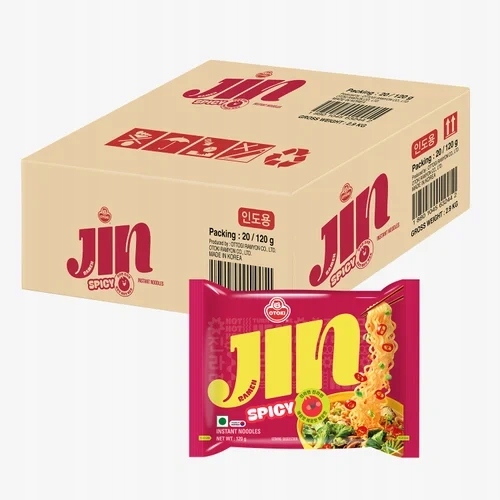 20 x Korejská instantní pikantní polévka Jin Ramen 120 g Ottogi Filipino Food