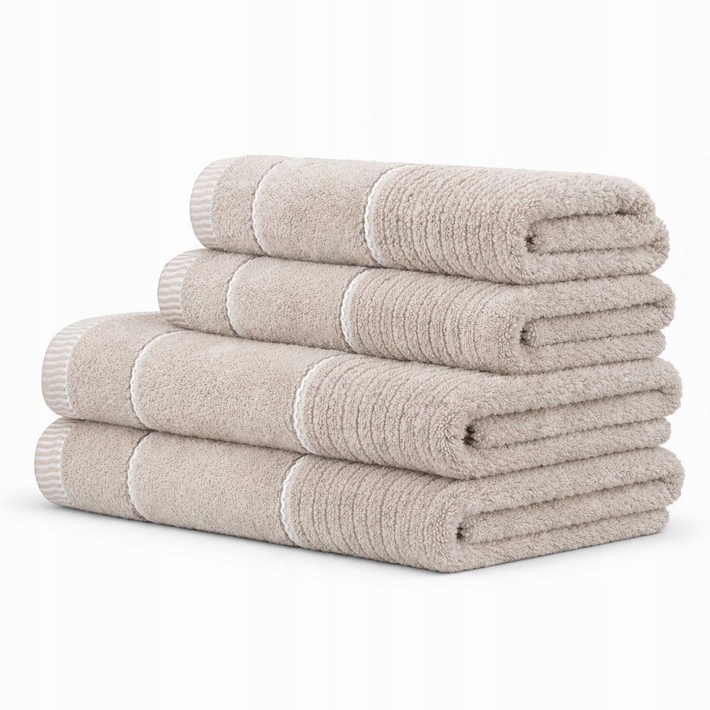 Sada ručníků Teo 4 ks – 2x 70x140 2x 50x90 cm Bavlna 470 g/m2