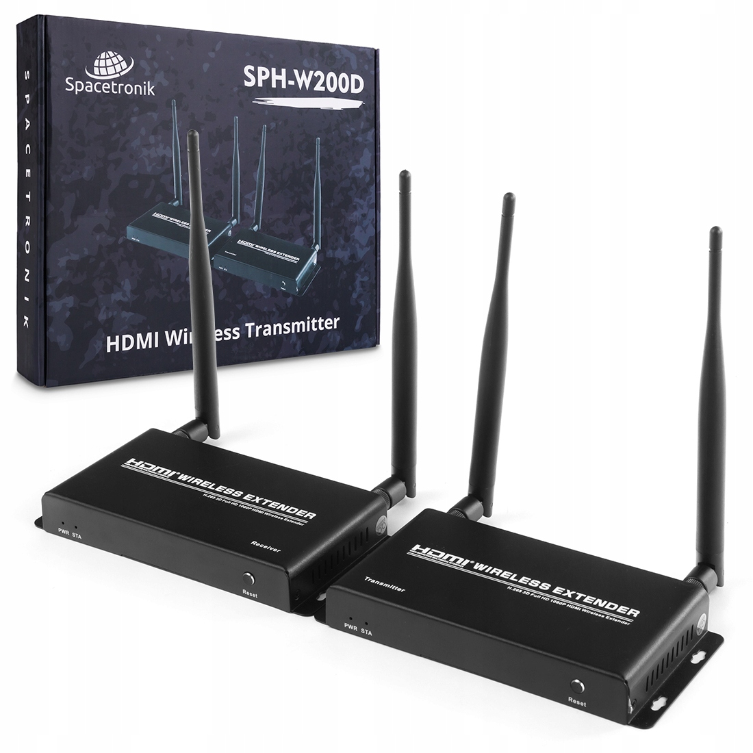 Bezprzewodowy Transmiter przedłużacz Hdmi Spacetronik SPH-W200