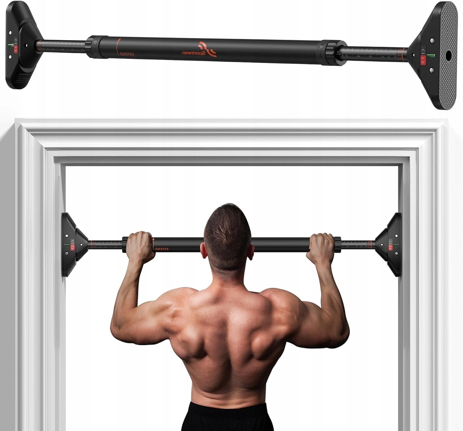 Sportneer Drążek do Podciągania do Drzwi 75-94 cm 200 kg
