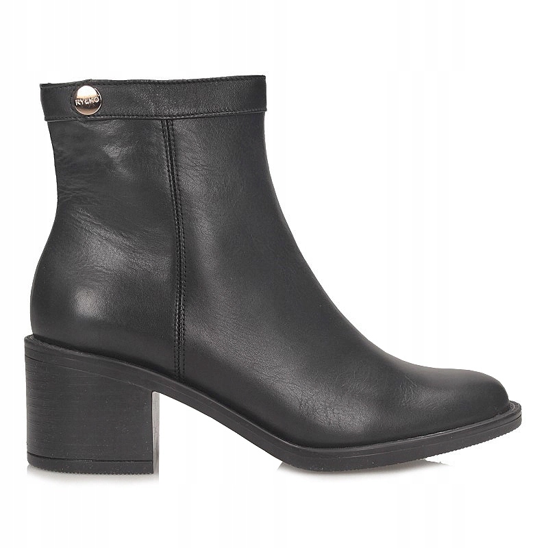 Černé kožené dámské chelsea Kotníkové Boty Ryłko 5PVH4_V_WD8F