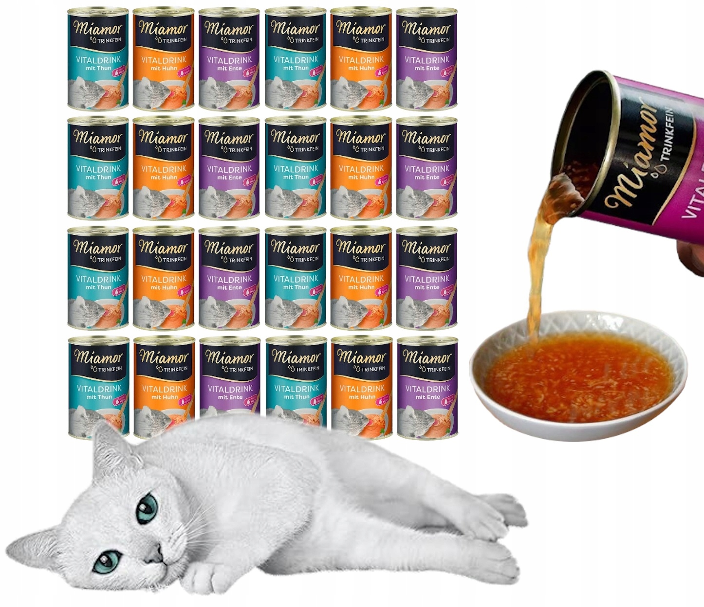 Miamor Vitaldrink Napój Kota MIX Smaków 24x135ml