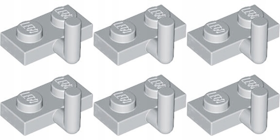 

Lego 4623b Płytka 1x2 Hak szara jasna (3g) 6 szt.