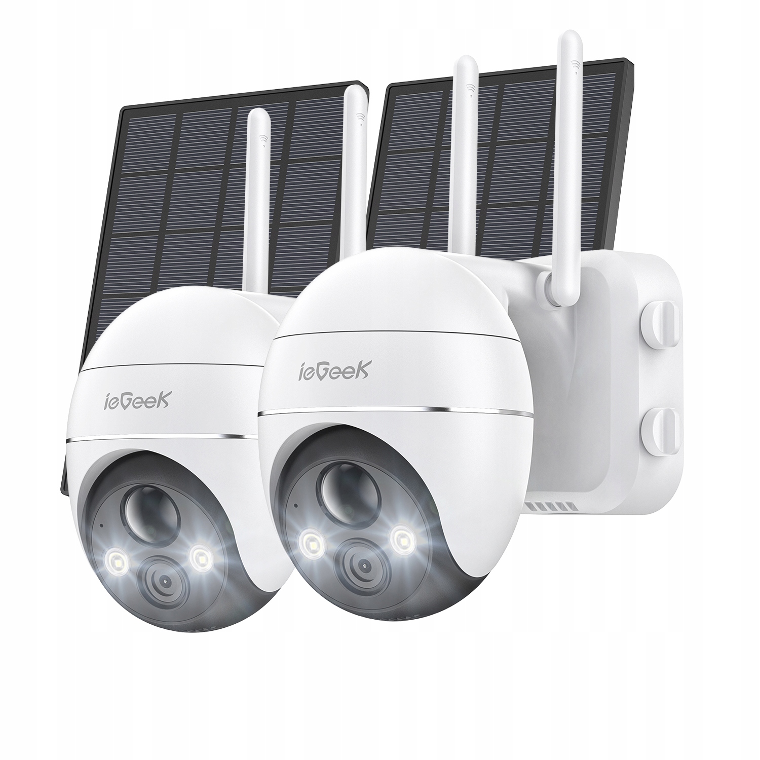 Venkovní kamera Bezdrátová otočná Ip Wifi 2K 3MPx 9000mAh Baterie x2