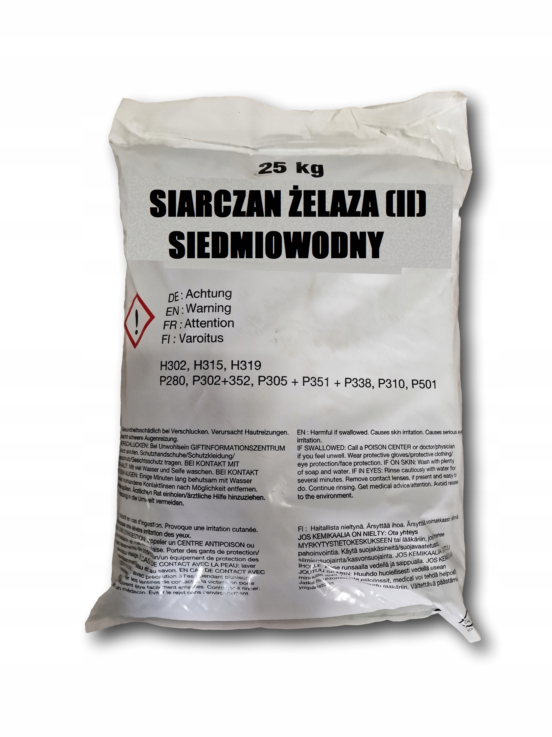 Síran železitý (II) Nehrudkovaný vzduchotěsný sedmivodý vak Sypký 25 kg XXL