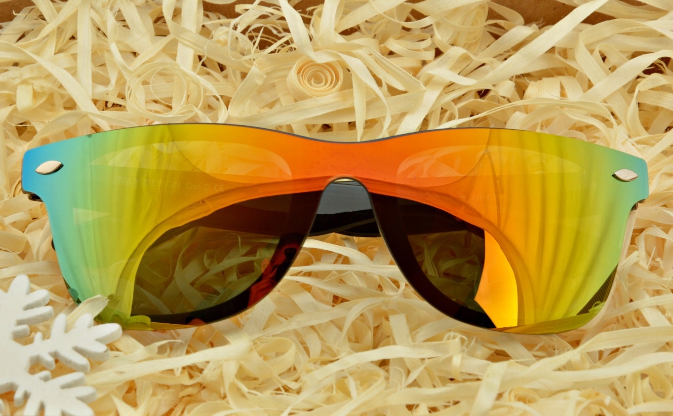 OKULARY PEŁNE Nerd Lustra PRZECIWSŁONECZNE połysk Kolor soczewek żółte i pomarańczowe