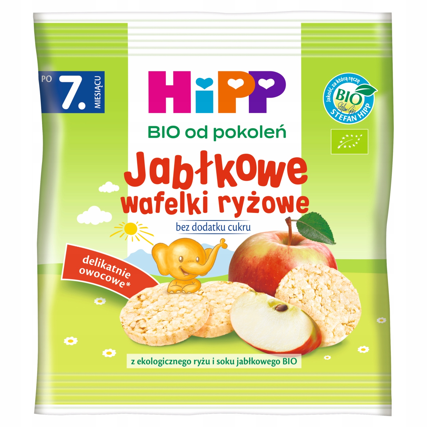 HiPP BIO Wafelki ryżowe po 7 miesiącu jabłkowe 30g