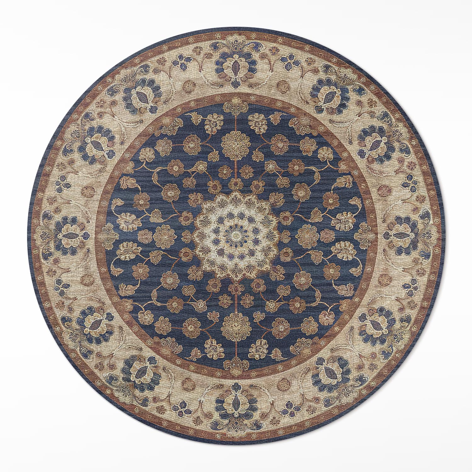 Moderní Kulatý Koberec vinylový koberec ⌀ 90 cm Orientální geometrie