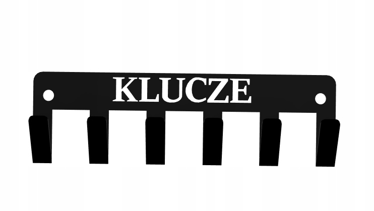 WIESZAK NA KLUCZE NAPIS KLUCZE CZARNY Loft
