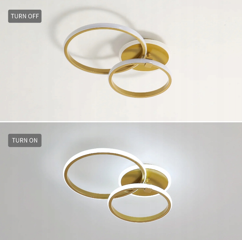 LAMPA SUFITOWA LED PLAFON RING LAMPA WISZACA ZŁOTA 6500K OKRĄGŁY NOWOCZESNA Kod producenta 30960301