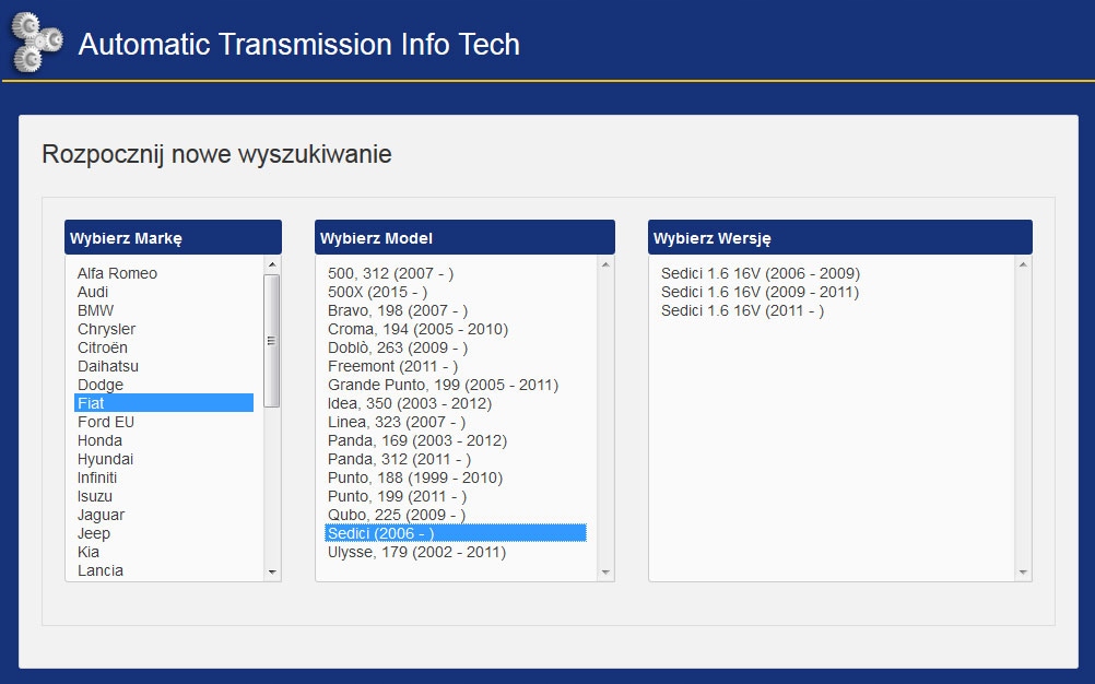 Program automatyczne skrzynie biegów ESI Magneti