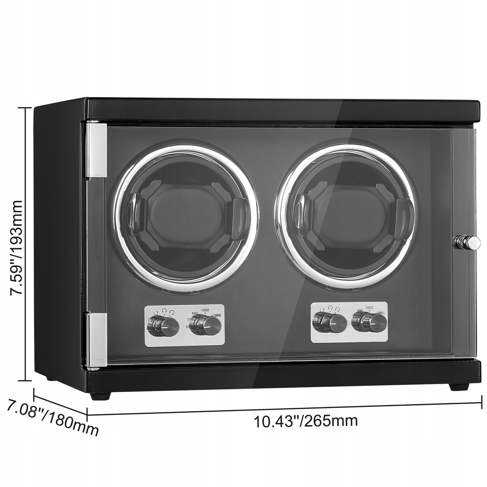 VEVOR Rotomat Do Zegarków 265X180X193MM Podwójny Rotomat 2 Silnikami Marka bez marki