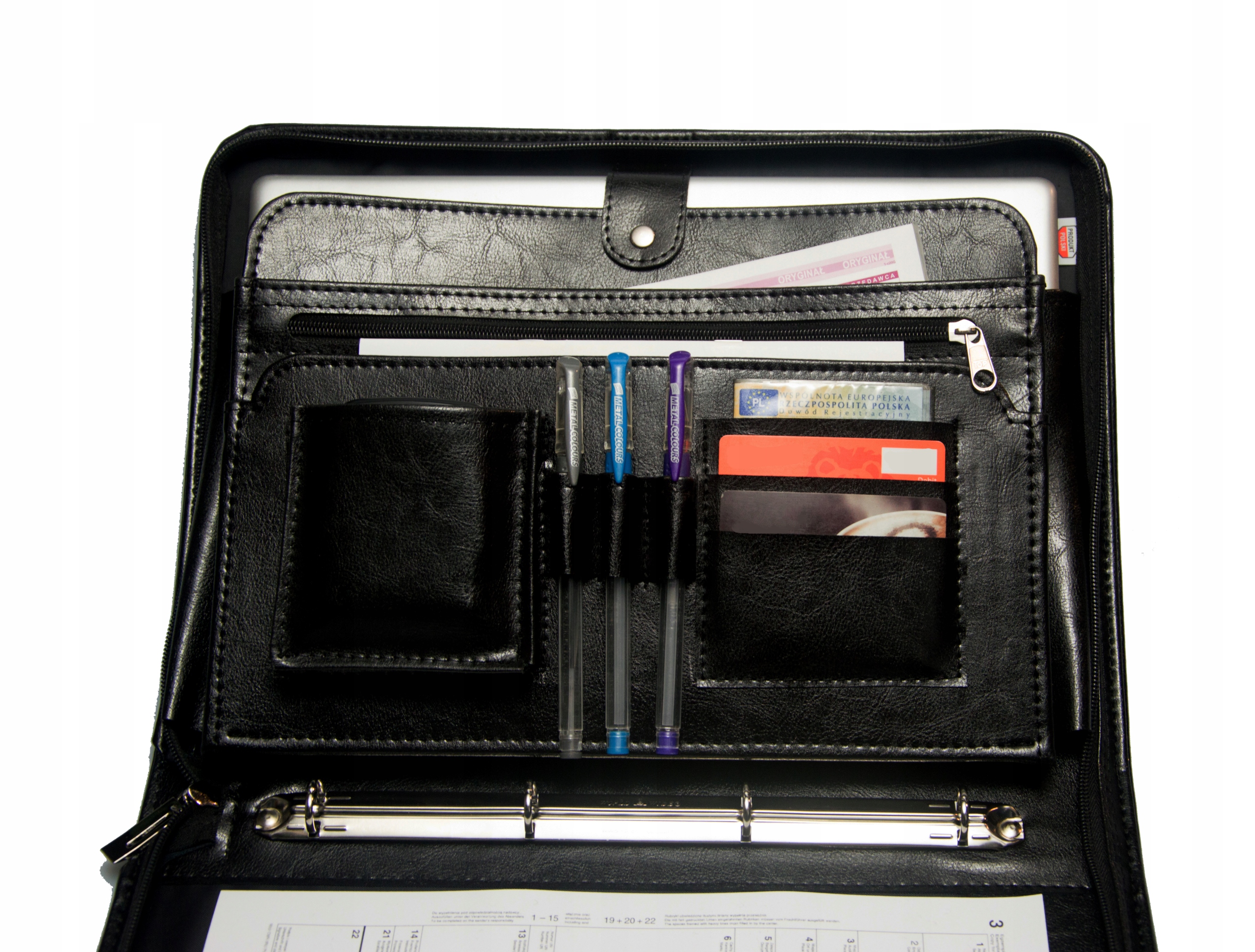 BIWUAR MULTI ORGANIZER AKTÓWKA A4 TECZKA KIEROWCY Materiał dominujący skóra ekologiczna